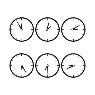 Clocks with difference time icon