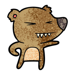 angry bear cartoon