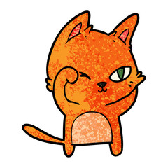 cartoon cat rubbing eye