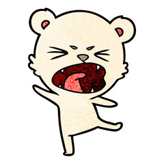 angry cartoon polar bear