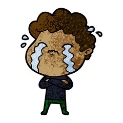 cartoon man crying