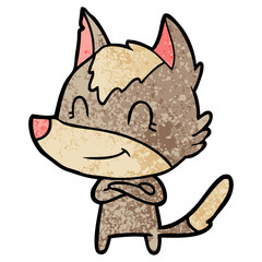 friendly cartoon wolf