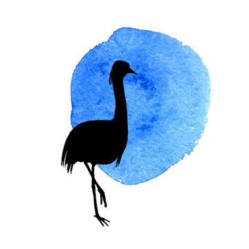 recommend clip art: flamingo in grass silhouette