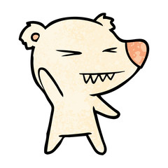 angry polar bear cartoon