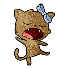 cartoon singing cat