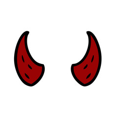 cartoon devil horns