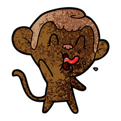 Obraz premium crazy cartoon monkey