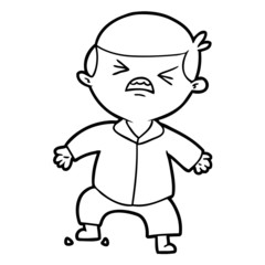 cartoon angry businessman