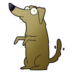 cartoon happy dog