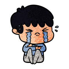 cartoon boy crying