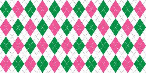Pink and Green Argyle Background
