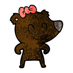 female bear cartoon