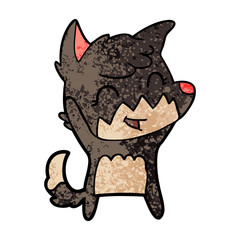 happy cartoon fox