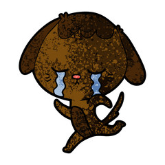 cartoon dog crying