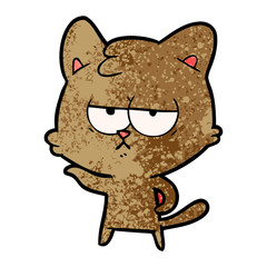 bored cartoon cat