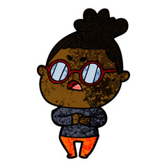 cartoon annoyed woman