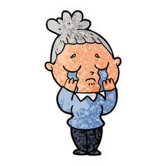 Fototapeta premium cartoon crying woman
