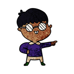 cartoon boy wearing spectacles