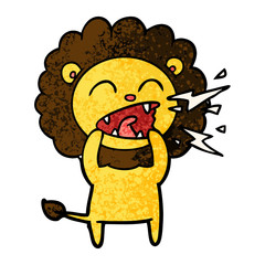 cartoon roaring lion
