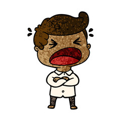 cartoon shouting man