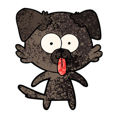 cartoon dog with tongue sticking out