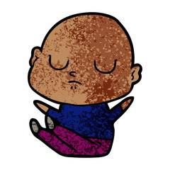 cartoon bald man