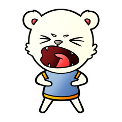 angry polar bear cartoon