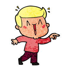 cartoon excited man