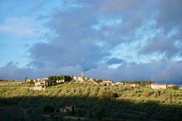 Radda in Chianti, clouds sky