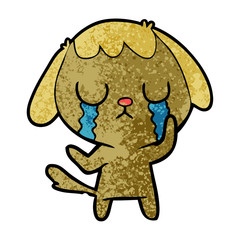 cute cartoon dog crying