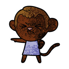 cartoon annoyed monkey