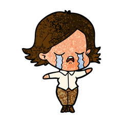 cartoon girl crying