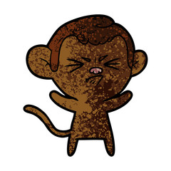 cartoon annoyed monkey