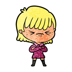 annoyed cartoon girl