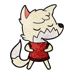 friendly cartoon fox