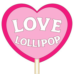 Love lollipop colorful poster.