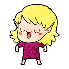 cartoon elf girl