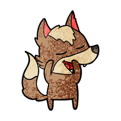 cartoon wolf laughing