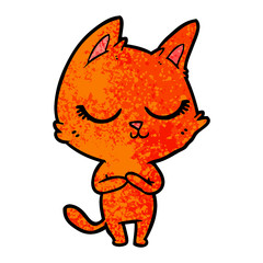 Obraz na płótnie Canvas calm cartoon cat