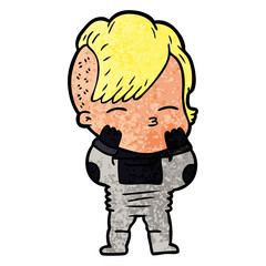 cartoon girl wearing futuristic clothes