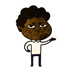 cartoon angry man