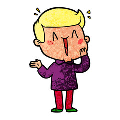 cartoon excited man