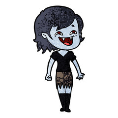 cartoon laughing vampire girl
