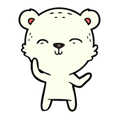 Fototapeta premium happy polar bear cartoon