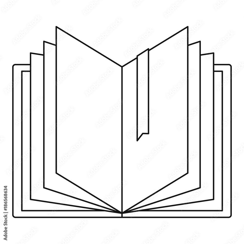 Poster dictionary icon. outline illustration of dictionary vector icon for web