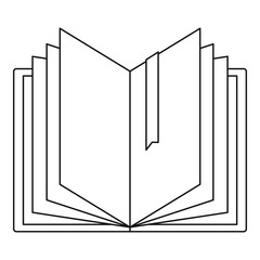 Dictionary icon. Outline illustration of dictionary vector icon for web