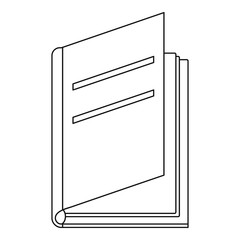 Textbook icon. Outline illustration of textbook vector icon for web