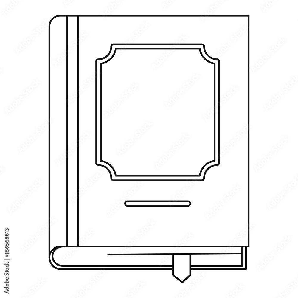 Poster classbook icon. outline illustration of classbook vector icon for web