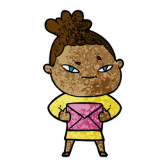 Obraz premium cartoon woman