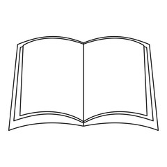 Narative book icon. Outline illustration of narative book vector icon for web
